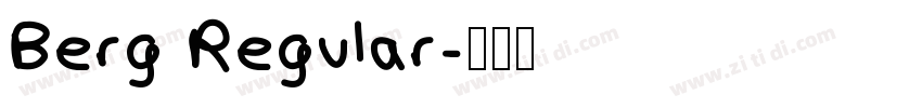 Berg Regular字体转换